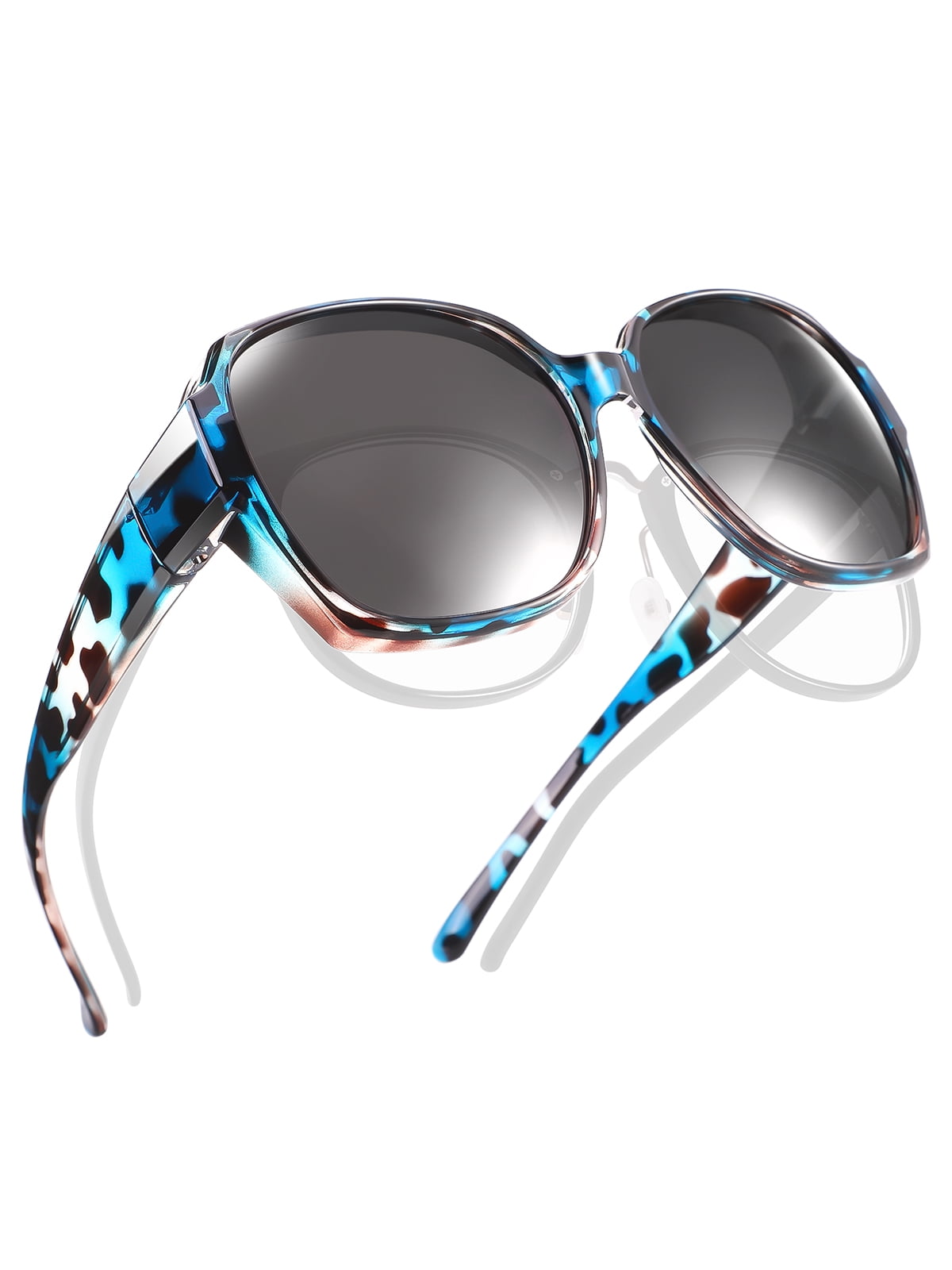 Polarized Sunglasses Fit Over Glasses UV400 Oversized Square Unisex Shades Polarized Lens Fit Over Sunglasses Lightweight Soft Square  main image 4