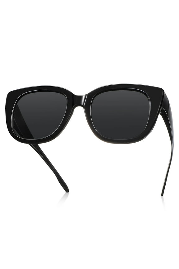 Polarized Sunglasses Fit Over Glasses for Women Square Wear Over Sunglasses UV Protection Lightweight
