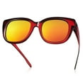 thumbnail image 1 of TINHAO Polarized Sunglasses Fit Over Glasses for Women Square Wear Over Sunglasses UV Protection Lightweight, 1 of 7