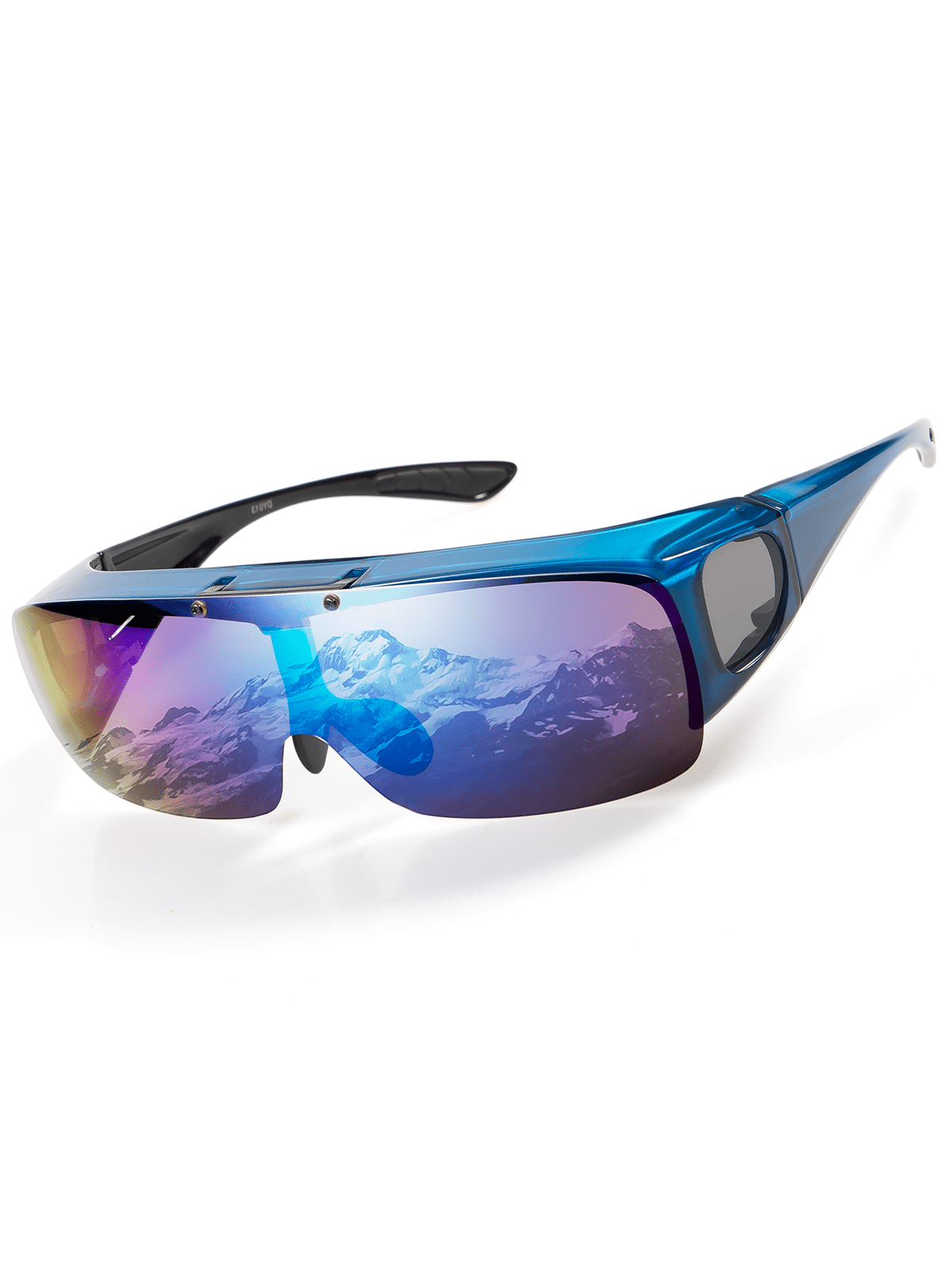 TINHAO Polarized Sunglasses Fit Over Prescription Glasses for Men Women Flip Up Shield Wrap Around Driving Sunglasses