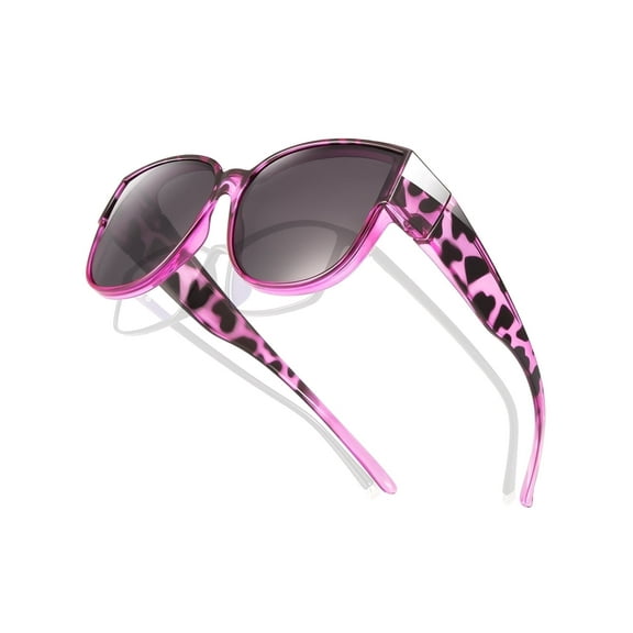 TINHAO Polarized Sunglasses Over Glasses for Women Men, Fit Over Glasses Sunglasses with Square Oversized UV Protection