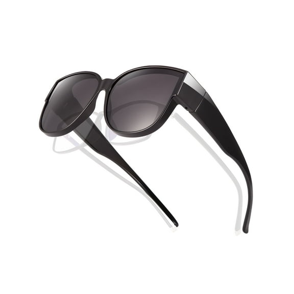 TINHAO Polarized Sunglasses Over Glasses for Women Men, Fit Over Glasses Sunglasses with Square Oversized UV Protection