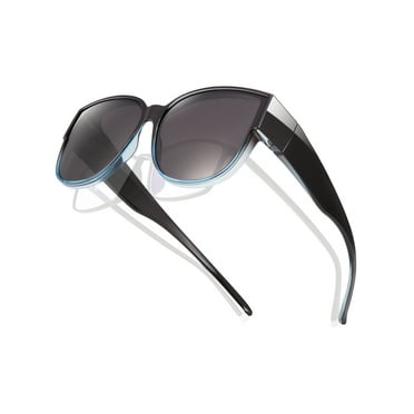 TINHAO Polarized Sunglasses Over Glasses for Women Men, Fit Over Glasses Sunglasses with Square Oversized UV Protection