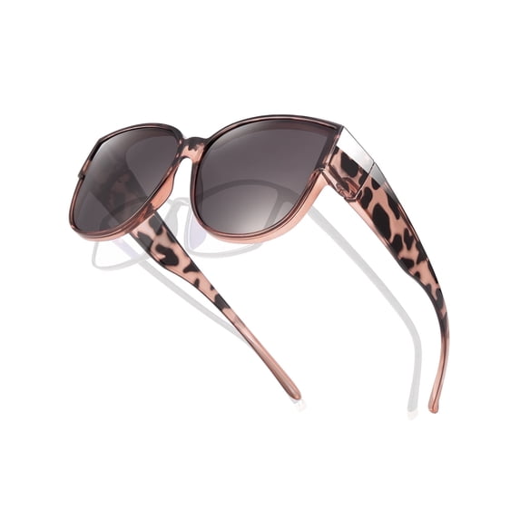 TINHAO Polarized Sunglasses Over Glasses for Women Men, Fit Over Glasses Sunglasses with Square Oversized UV Protection