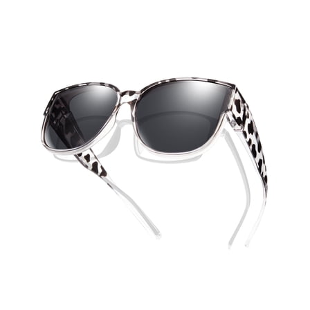 TINHAO Polarized Sunglasses Over Glasses for Women Men, Fit Over Glasses Sunglasses with Square Oversized UV Protection