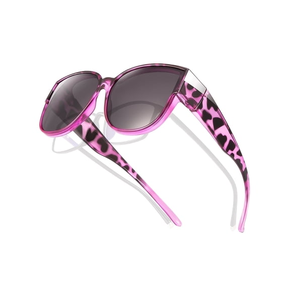 TINHAO Polarized Sunglasses Over Glasses for Women Men, Fit Over Glasses Sunglasses with Square Oversized UV Protection