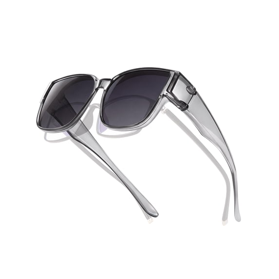 TINHAO Polarized Sunglasses Over Glasses for Women Men, Fit Over Glasses Sunglasses with Square Oversized UV Protection