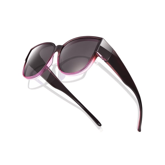 TINHAO Polarized Sunglasses Over Glasses for Women Men, Fit Over Glasses Sunglasses with Square Oversized UV Protection