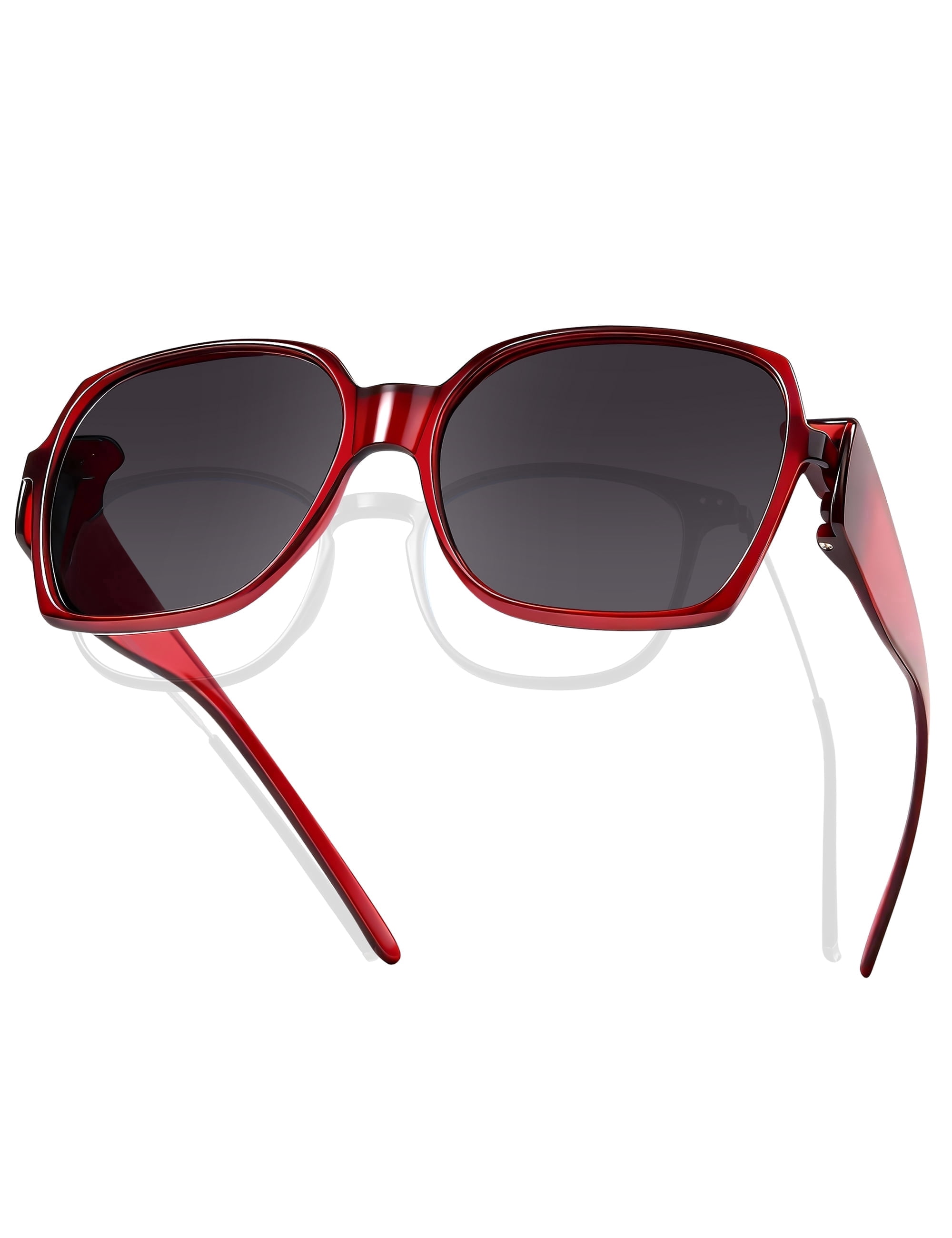 Polarized Oversized Fitover Sunglasses - Cat Eye Plastic Frame Amazon.com: Br main image 2