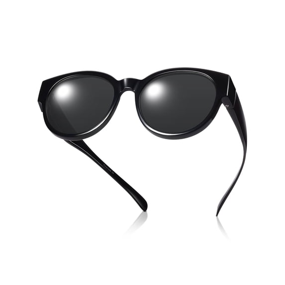 Polarised Fit Over Sunglasses for Women Over Prescription Glasses - Oversized Lightweight 24g UV400, 2-in-1 Wear Over or Alone, Anti-Glare for Driving Beach Golf Outdoor