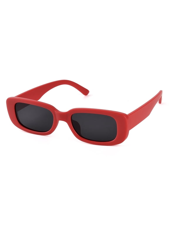 Square Sunglasses for Women Men Trendy Retro Rectangle Sunglasses with Polarized UV 400 Protection Party Sunglasses