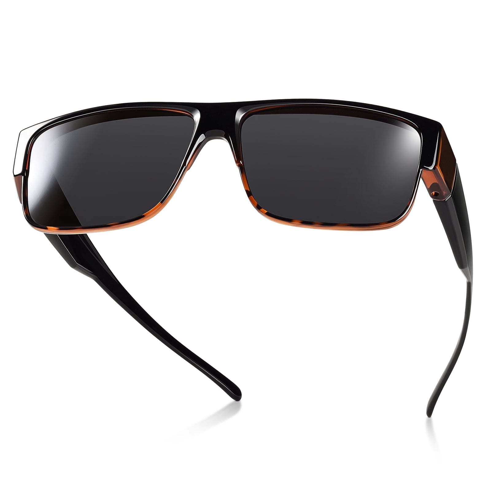 Polarized Fit Over Sunglasses Oversized Square UV Protection TR90 Frame TINHAO Oversized Square Fit Over Glasses Sunglasses for Men  main image 3