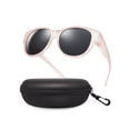 thumbnail image 1 of TINHAO Fit Over Glasses Sunglasses with Hard Case, Oversized Cat-Eye Polarized UV400 Wear Over Prescription Rx Glasses for Men Women, Gift Ready, 1 of 7