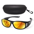 thumbnail image 1 of TINHAO Wrap Around Fit Over Glasses Sunglasses for Men with Hard Case, Polarized UV400 Prescription Glasses for Driving Fishing Cycling Hiking Outdoor Sport, 1 of 7