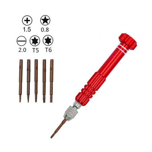 TINKER Glasses Screwdriver Set,5 in1 Multi-function Eyeglass Repair Small Screwdriver Kits,Mini Magnetic Screwdriver Tool Sets for Eyeglass,Watch,Cell phone,Computer,laptop