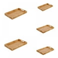 thumbnail image 1 of TINKER Large Bamboo Serving Tray with Handles, Kitchen Food Wood Serving Tray, for Coffee, Food, Breakfast in Bed, Dinner, Tea Bar, Great for Lap & Couch, 1 of 11