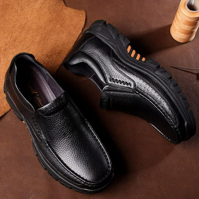 TINKER Men's Business Soft Sole Leather Shoes Casual Breathable Men's Single Shoes