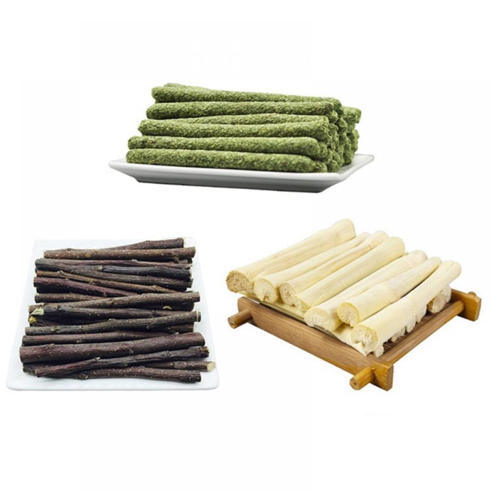TINKER Natural Sweet Bamboo Sticks Small Animals Treats Toys, Rabbit Hamster Guinea Pigs Toys Chinchilla Squirrel Bunny Chew Toys
