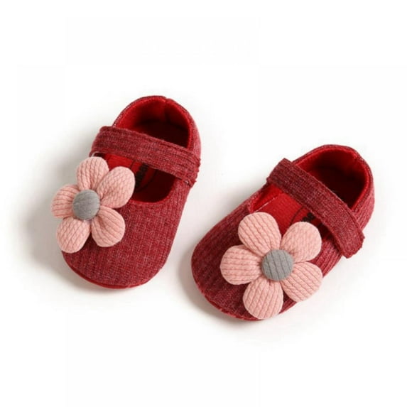 TINKER Newborn Baby Girl Soft Crib Shoes Infants Anti-slip Sneaker Prewalker 0-18M