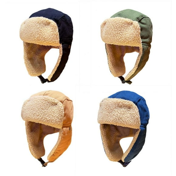 TINKER Winter Warm Trapper Hat, Windproof Russian Hats with Ear Flaps, Ushanka Hat for Men Women