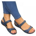 thumbnail image 1 of TINKER Women’s Footbed Slide Sandals, Wide Width Available ,Thick Bottom Slope With Sandals, 1 of 3