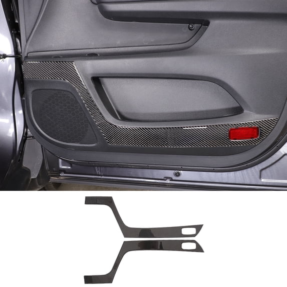 TINKI 2PCS Front Door Panel Cover Protector Trim for Honda Pilot 2016-2022/ Ridgeline 2017-2023/ Passport 2019-2023, Soft Carbon Fiber Car Door Panels Guard Anti Kick Sticker Accessories