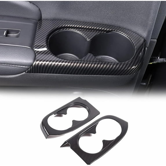 TINKI 2PCS Rear Door Cup Holder Panel Frame Cover for Honda Pilot 2016-2022/ Passport 2019-2023, ABS Material Automotive 2nd Row Seat Cup Holder Cover Interior Accessories
