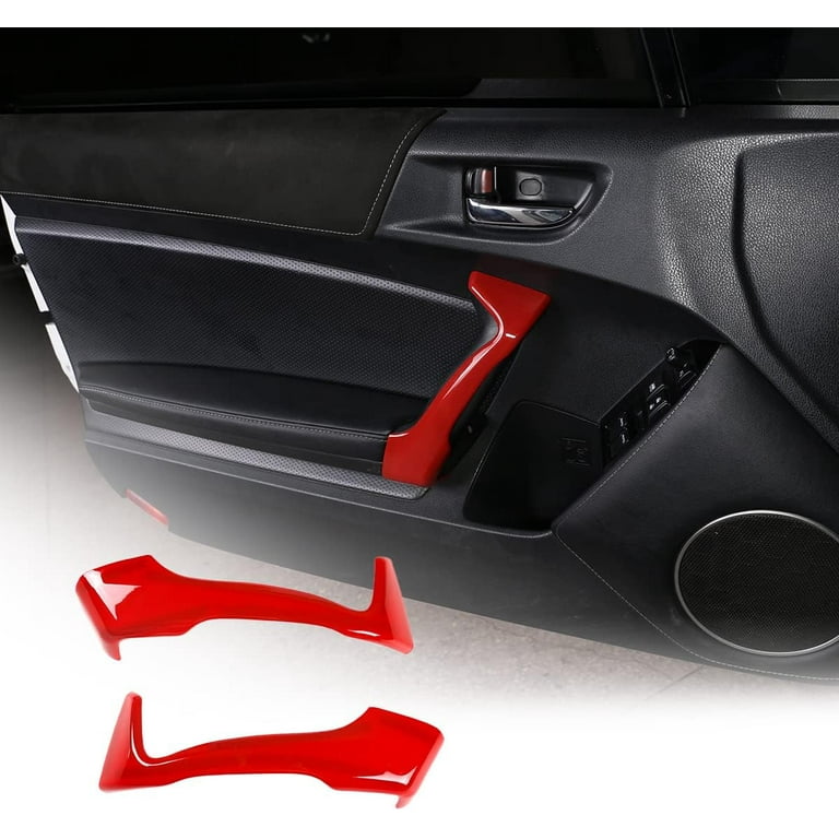 Tinki ABS Carbon Fiber Inner Door Handles Covers Interior Decoration Trim for Subaru BRZ Toyota 86 2013 2020 Car Accessories Red