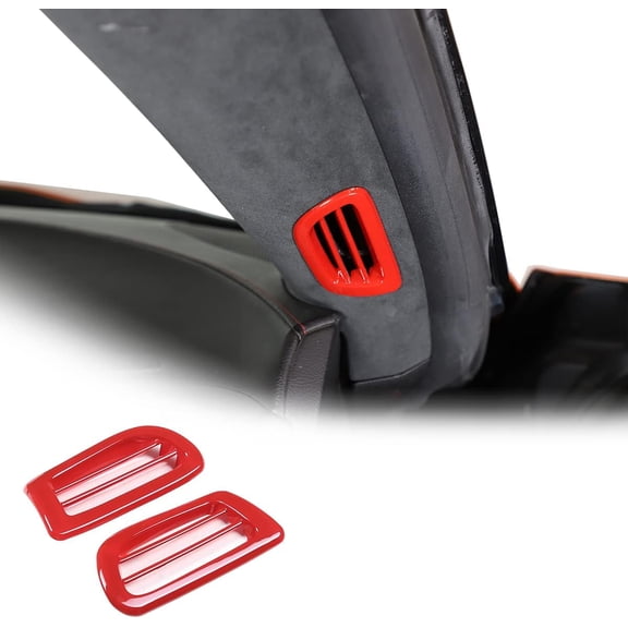 TINKI ABS Chrome Car A-Pillar Air Outlet Exhaust Vent Trim For Chevrolet Corvette C7 2014-2019 Front Window Air Outlet Cover Frame Sticker