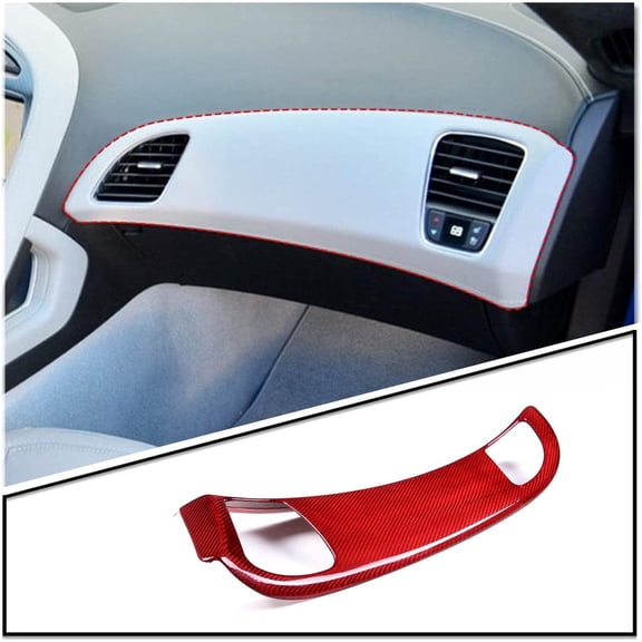 TINKI ABS Chrome Car Carbon Fiber Dashboard Panel Decor Cover Compatible for Chevrolet Corvette C7 2014 2015 2016 2017 2018 2019 Accessories ABS Plastic