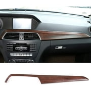 TINKI ABS Pine Wood Grain Car Center Console Dashboard Cover Panel for Mercedes Benz C Class W204 2010-2013 Left Hand Drive Accessories, Carbon Fiber Look