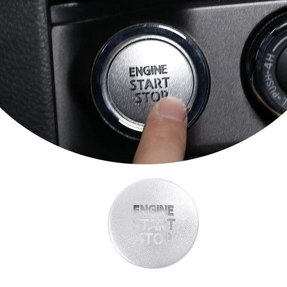 TINKI Aluminum Alloy Car Ignition Starter Cover Trim,Engine Start Button Cover Trim,Engine Start Stop Button Cover Sticker for Tacoma 2016-2022 Camry 8th 2018-2021