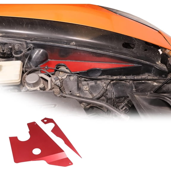 TINKI Aluminum Alloy Engine Bay Side Panel Cover for Chevrolet Corvette C7 2014-2019 Hood Engine Trim Sticker Interior Accessories