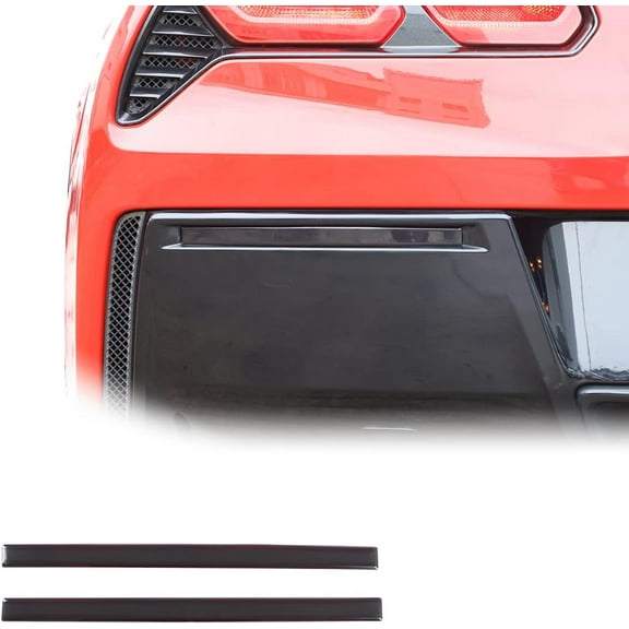TINKI Black Rear Tail Light Lens Taillight Kit Fit For Chevrolet Corvette C7 2014-2019 Rear Fog Light Car Exterior Taillight Protection Cover Accessories