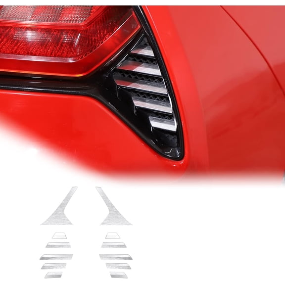 TINKI Black Rear Tail Light Lens Taillight Kit Fit for Chevrolet Corvette C7 2014-2019 Rear Fog Light Car Exterior Taillight Protection Cover Accessories