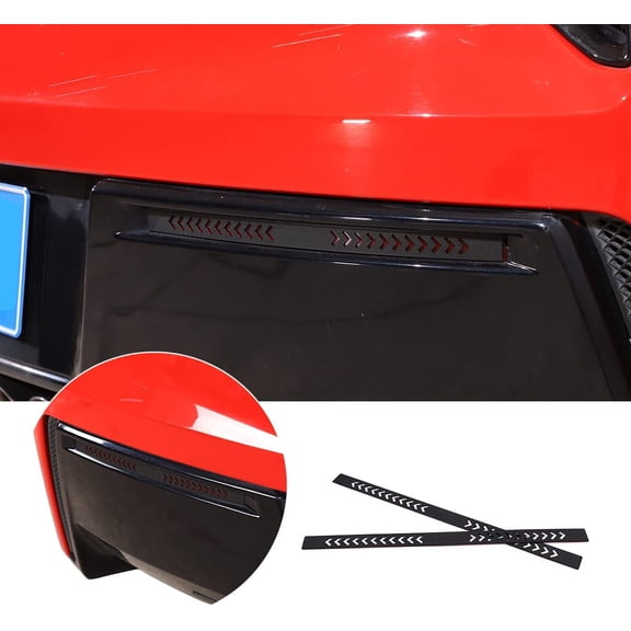 TINKI Black Rear Tail Light Lens Taillight Kit Fit For Chevrolet Corvette C7 2014-2019 Rear Fog Light Car Exterior Taillight Protection Cover Accessories