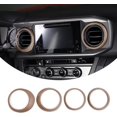 thumbnail image 1 of TINKI Car ABS Inner Central Console Air Conditioning Vent Rings Frame Cover Trim Car Accessories Compatible with Toyota Tacoma 2016 2017 2018 2019 2020 2021 2022 2023, 1 of 7