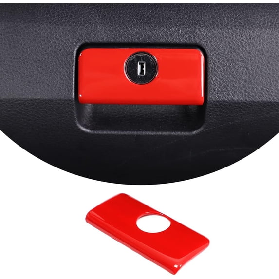 TINKI Car ABS Red Co-drive Glove box Sundries Box Handle Cover Trim Fit For Toyota Tacoma 2017 2018 2019 2020 2021 2022