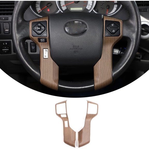 TINKI Car ABS Steering Wheel Moulding Chrome Cover Trims Stickers Fit for Toyota Tacoma 2011 2012 2013 2014 2015 Sequoia 2014 2015 2016 2017 2018 2019 2020 Accessories