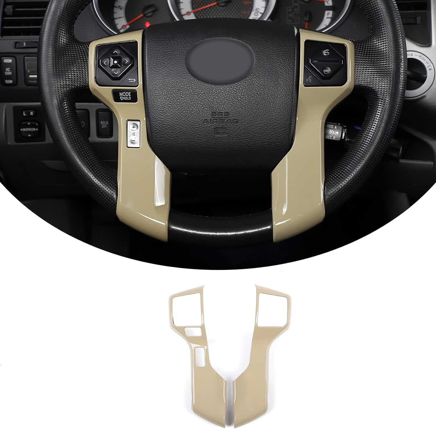 TINKI Car ABS Steering Wheel Moulding Chrome Cover Trims Stickers Fit ...