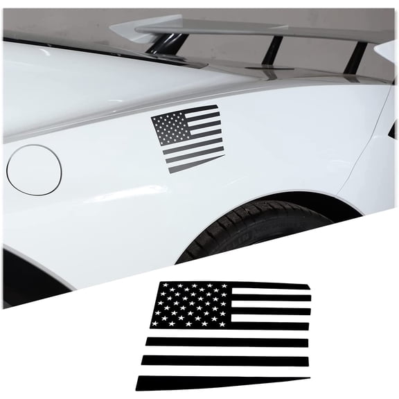TINKI Car Auto Body Rear Side American Flag Decals Compatible with Chevrolet Corvette C8 2020 2021 2022, Corvette C8 Accessories