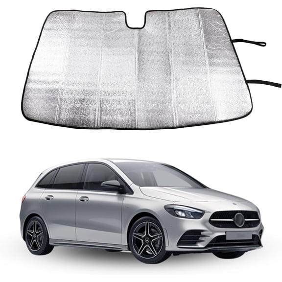 TINKI Car Front Windshield Sunshade for Benz B-Class 2020-2022, Front Window Sun Shade, Foldable Reflective Sun Visor, Screen Shield Cover Blocker Protector HeatShield