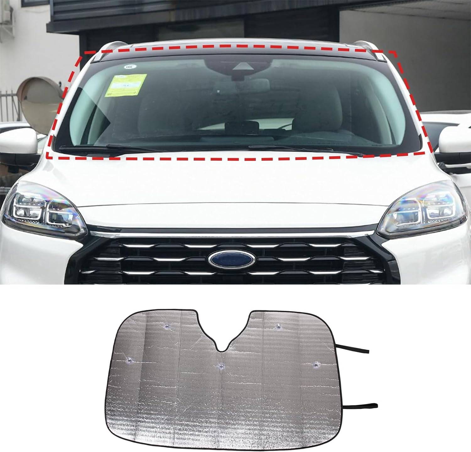 Custom Fit Windshield Sunshade For Ford Fusion 2006-2012 - Double Layer UV Protection
