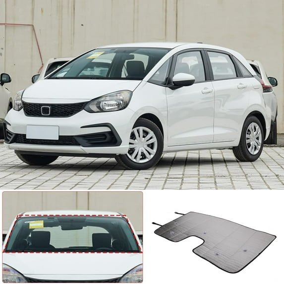 TINKI Car Front Windshield Sunshade for Honda Fit 2022-2023, Front Window Sun Shade, Foldable Reflective Sun Visor, Screen Shield Cover UV Blocker Protector HeatShield