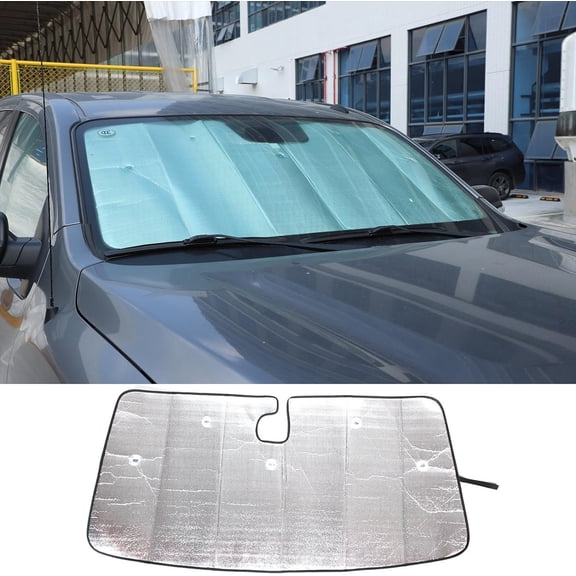 TINKI Car Front Windshield Sunshade for Nissan Titan 2016-2019, Front Window Sun Shade, Foldable Reflective Sun Visor, Screen Shield Cover UV Blocker Protector HeatShield