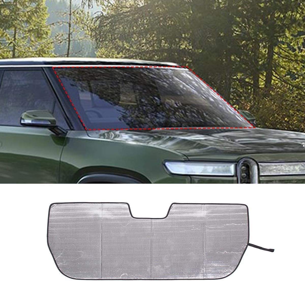 AstroAI 2Piece Windshield Sun Shade Windshield Shade Foldable Car Front Sunshield Blocks Max