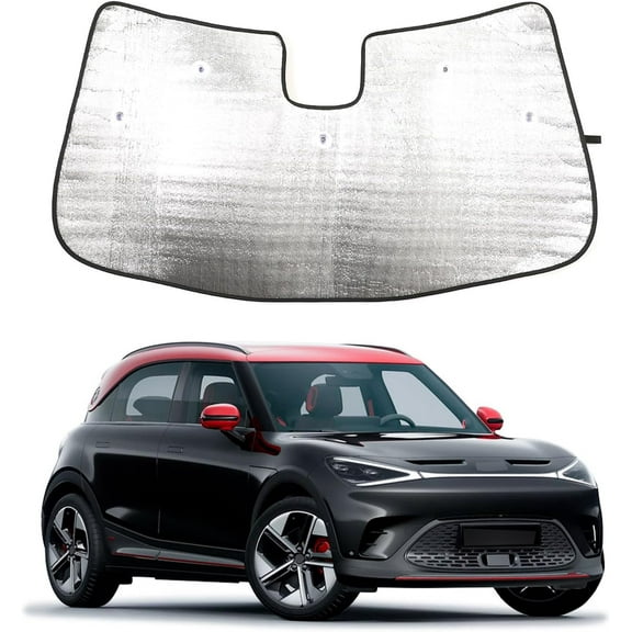 TINKI Car Front Windshield Sunshade for Smart #1 2022-2023, Front Window Sun Shade, Foldable Reflective Sun Visor, Screen Shield Cover UV Blocker Protector HeatShield