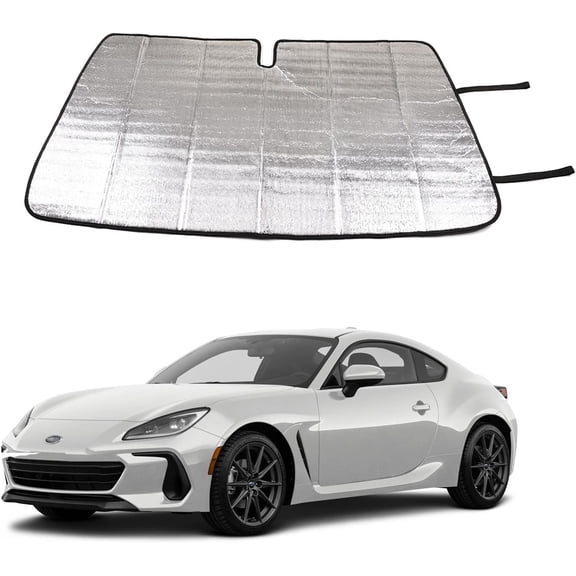 TINKI Car Front Windshield Sunshade for Sub-aru BRZ/to-yota 86 2012-2023, Front Window Sun Shade, Foldable Reflective Sun Visor, Screen Shield Cover Blocker UV Protector HeatShield