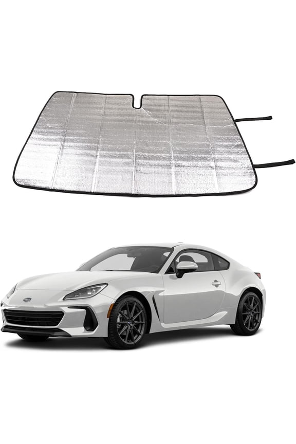 Car Front Windshield Sunshade for Sub-aru BRZ/to-yota 86 2012-2023, Front Window Sun Shade, Foldable Reflective Sun Visor, Screen Shield Cover Blocker UV Protector HeatShield