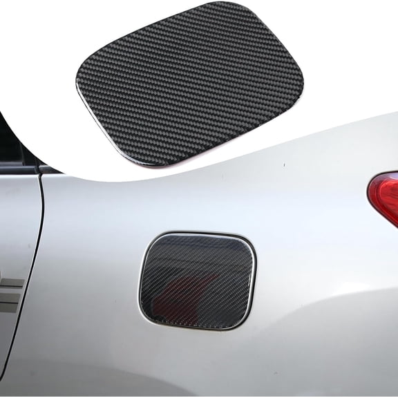 TINKI Car Fuel Tank Sticker Decoration Compatible with T@oyota RAV4 2006-2012 Real Carbon Fiber soft Exterior Fuel Tank Cap Frame 3D Sticker Decoration Exterior Accessories